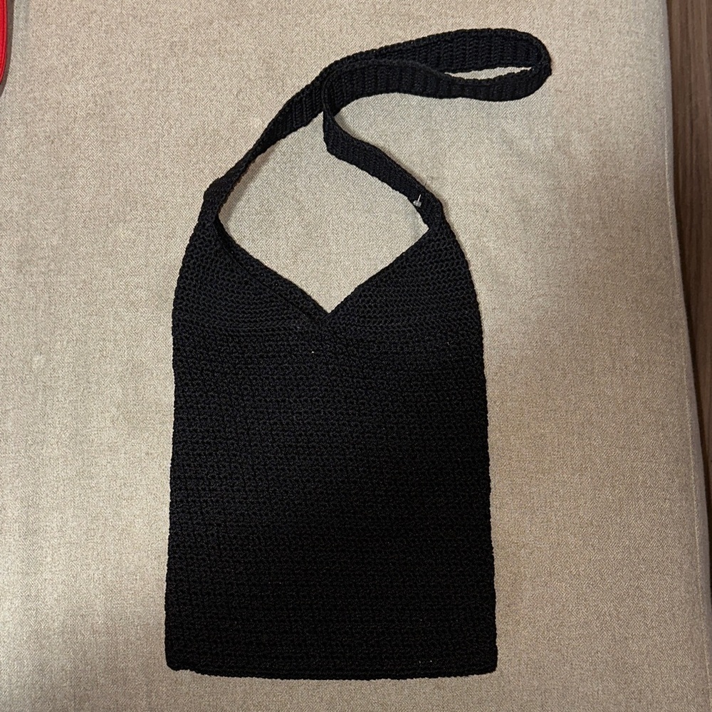 The Sak Black Crochet Crossbody Bag